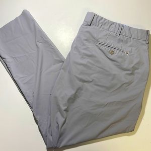 Peter Millar mens 42 light gray crown crafted performance golf pants EUC